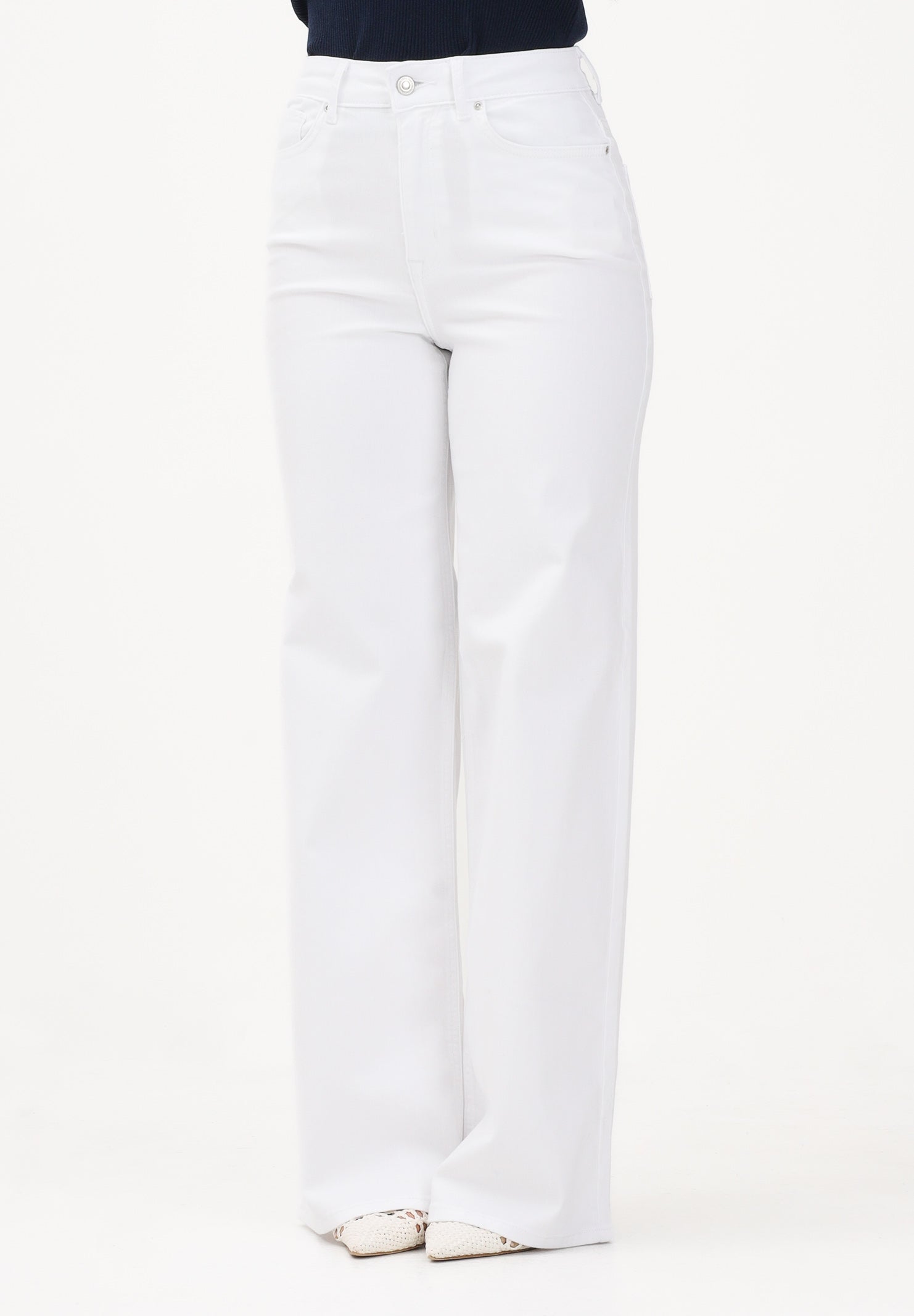 ONLY Jeans bianco da donna a gamba larga 15310632 WI ONLY 