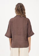 ONLY Camicia a manica corta marrone da donna 15314215 CHMA ONLY 