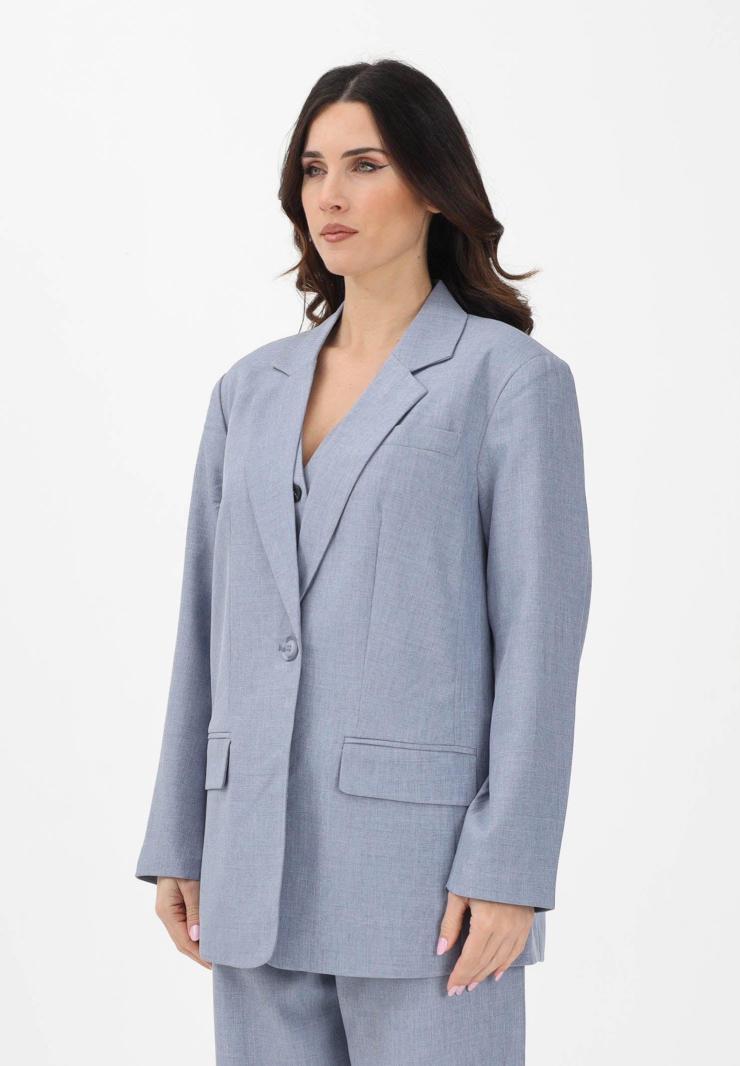 ONLY Giacca monopetto azzurro polvere da donna 15328158 VIIN ONLY 