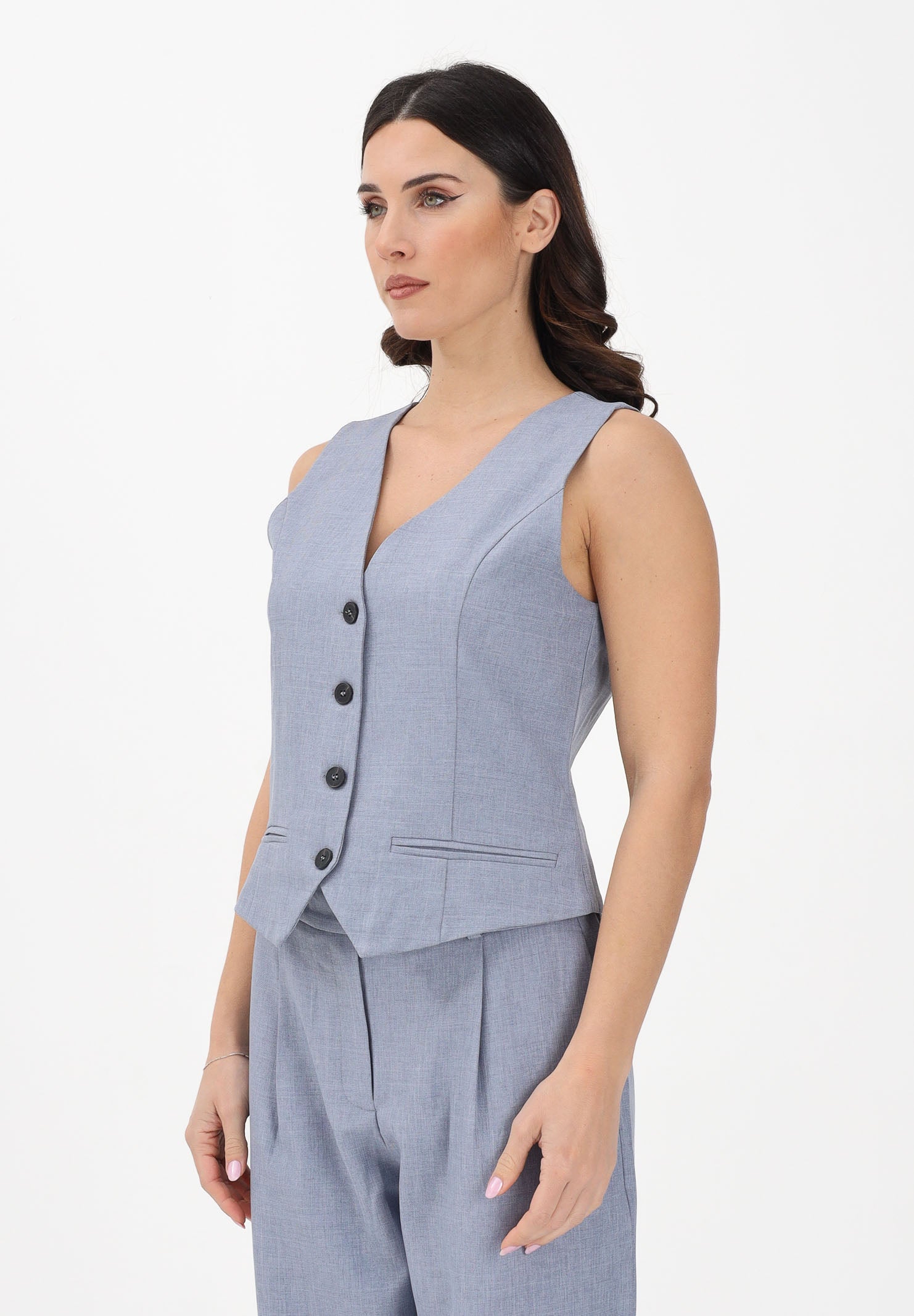 ONLY Gilet azzurro polvere da donna 15336753 VIIN ONLY 