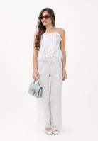 ONLY Pantalone bianco da donna con fondo ricamato 15343184 BRWI ONLY 