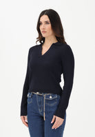 ONLY Maglioncino in tessuto a coste blu da donna stile polo 15344841 NISK ONLY 