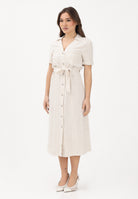 ONLY Abito midi beige da donna con cintura 15347210 MO ONLY 