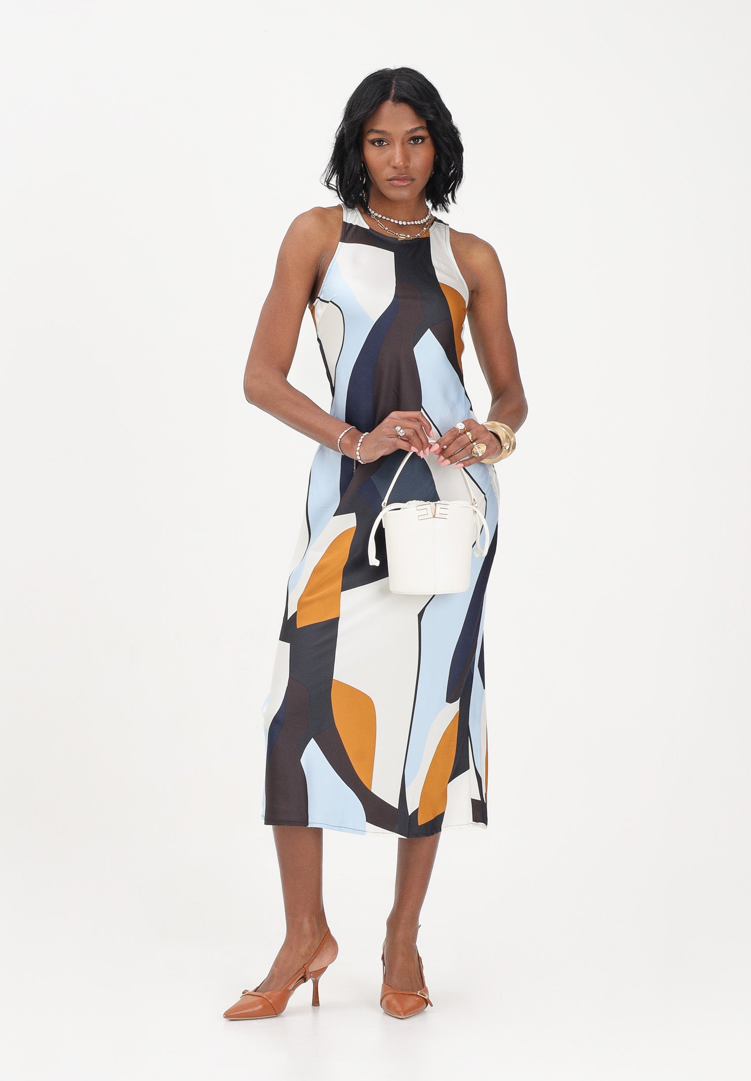 ONLY Abito midi multicolore da donna 15354751 NABL ONLY 