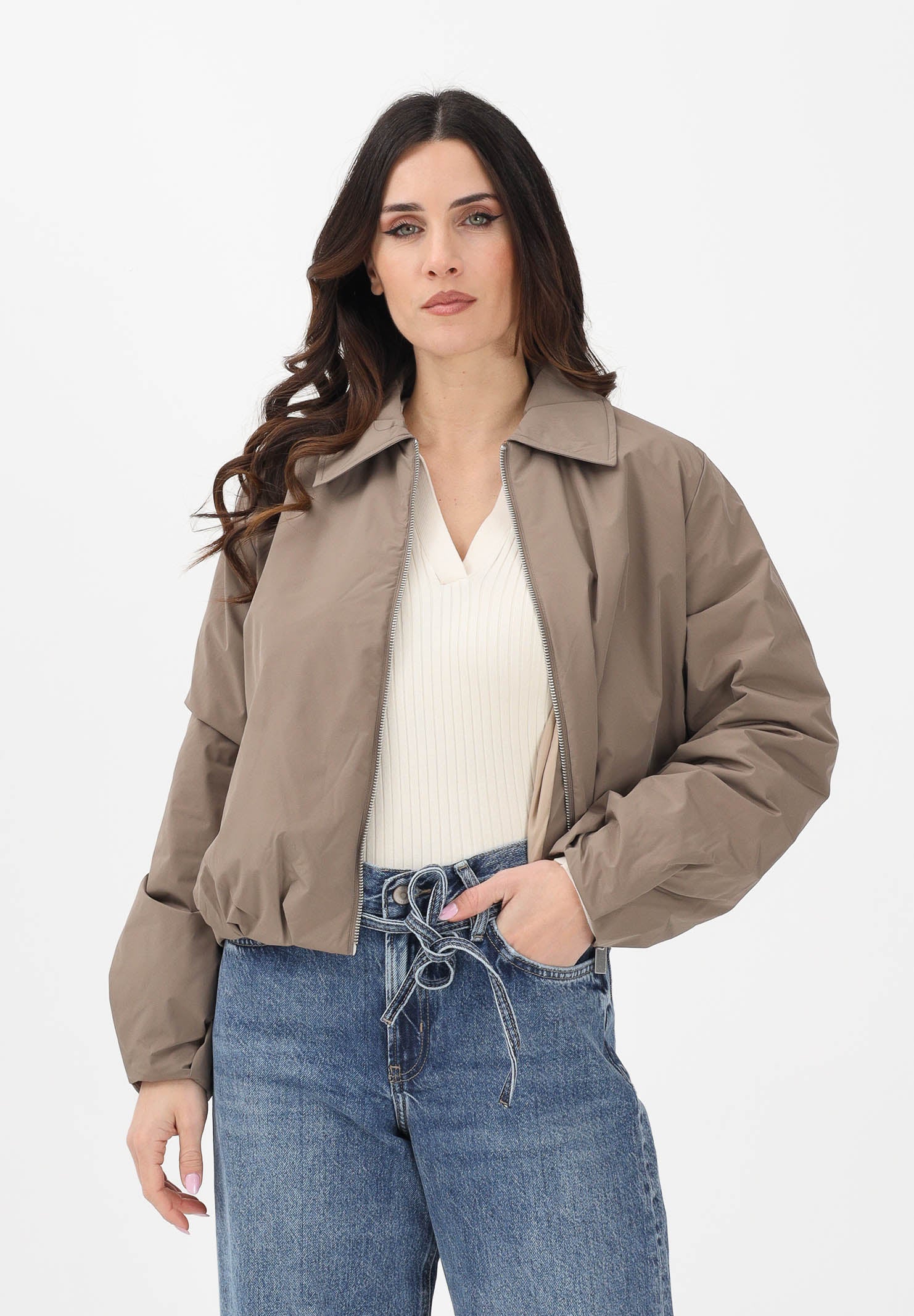ONLY Giacca a vento marrone da donna 15361434 WA ONLY 