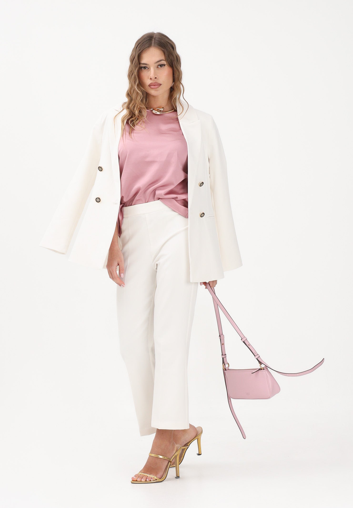 ONLY Pantalone cropped panna da donna 15364418 CLDA ONLY 