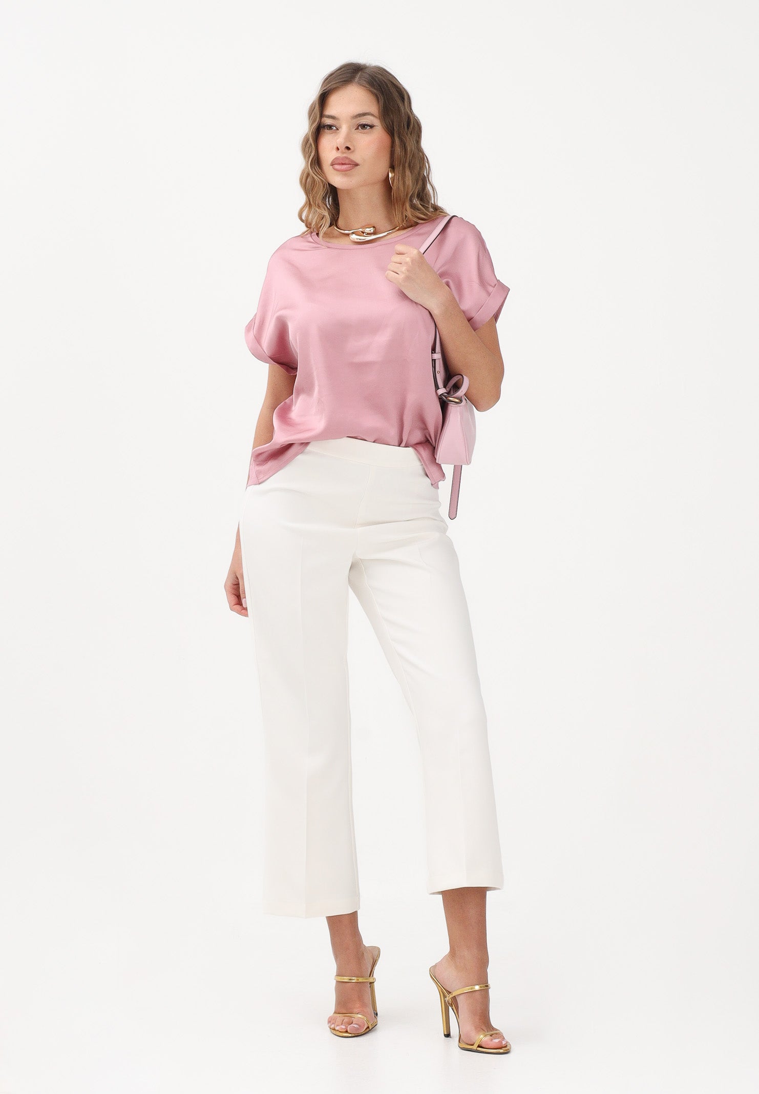 ONLY Pantalone cropped panna da donna 15364418 CLDA ONLY 