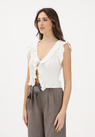 ONLY Top in maglia panna da donna 15364832 CLDA ONLY 