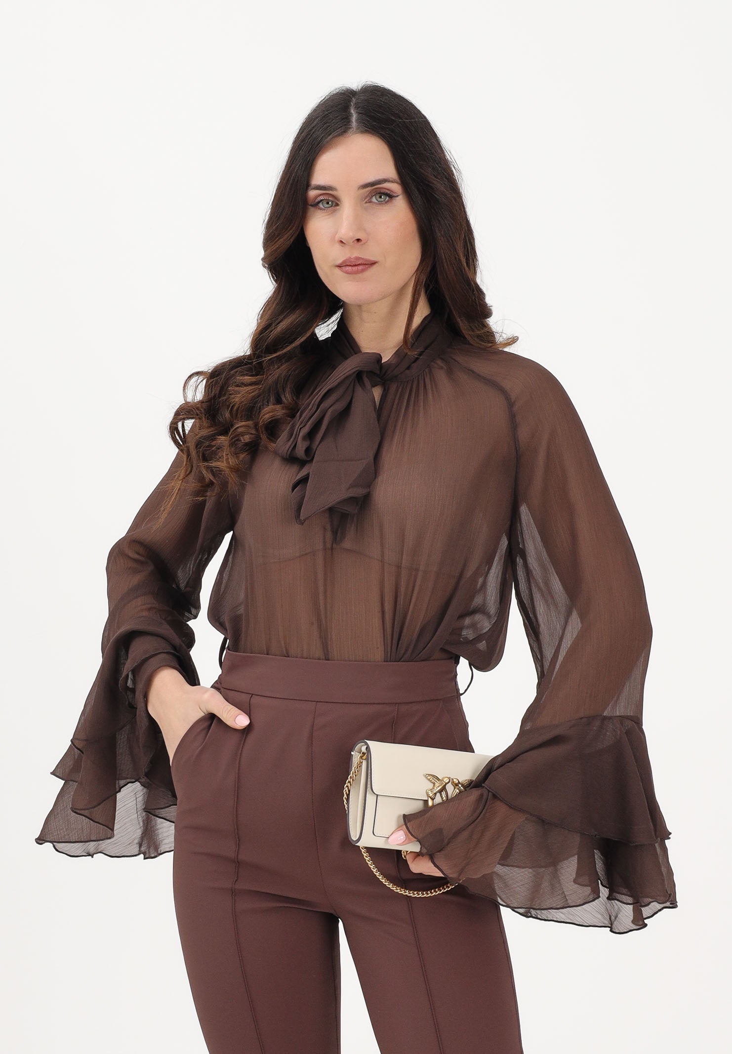 ONLY Blusa marrone da donna 15367241 COBE ONLY 