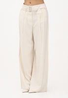 ONLY Pantalone panna da donna con cintura 15367390 CLDA ONLY 