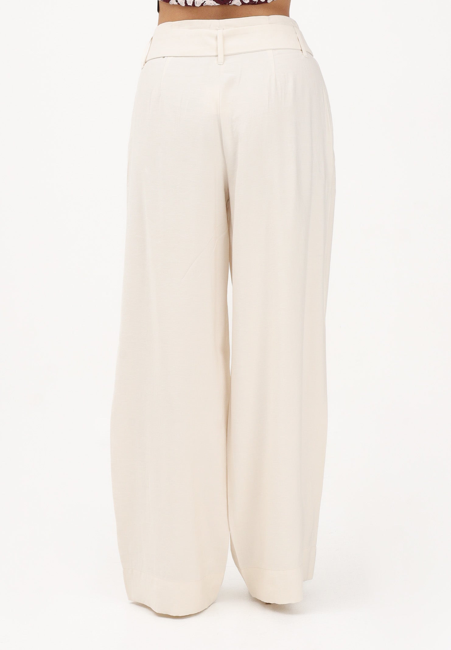 ONLY Pantalone panna da donna con cintura 15367390 CLDA ONLY 
