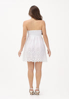 ONLY Abito corto bianco da donna con lavorazione sul fondo 15367443 BRWI ONLY 