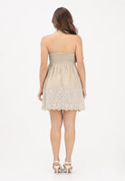 ONLY Abito corto beige da donna con lavorazione sul fondo 15367443 OLGR ONLY 
