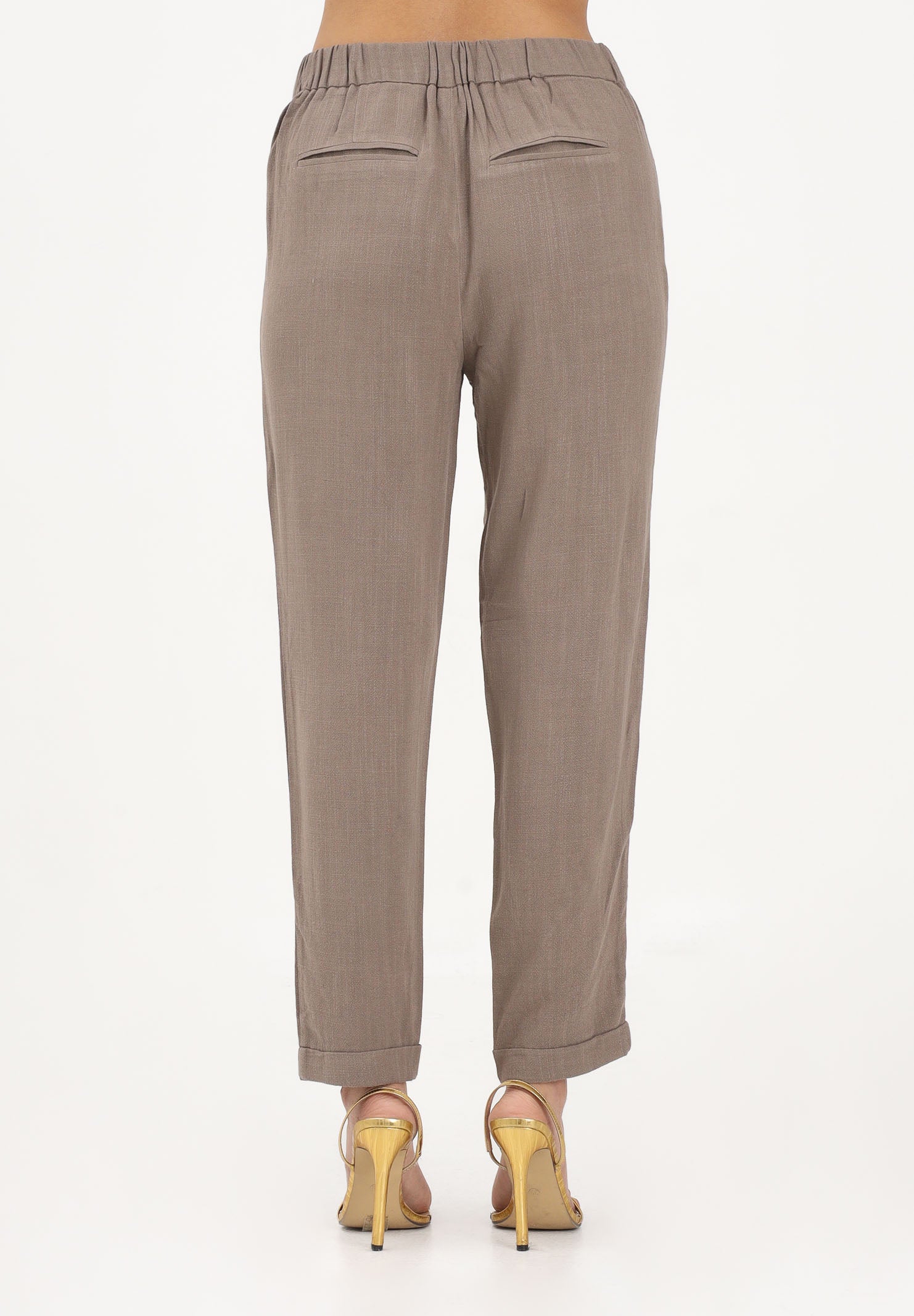 ONLY Pantalone marrone da donna con cintura coordinata 15367751 WA ONLY 