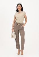 ONLY Pantalone marrone da donna con cintura coordinata 15367751 WA ONLY 