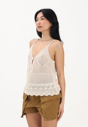 ONLY Top panna da donna dal gusto boho e femminile 15369246 ECDT ONLY 