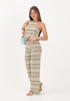 ONLY top Foja in colore Foxtrot Jadeite marrone beige da donna. 15369377 FOJA ONLY 