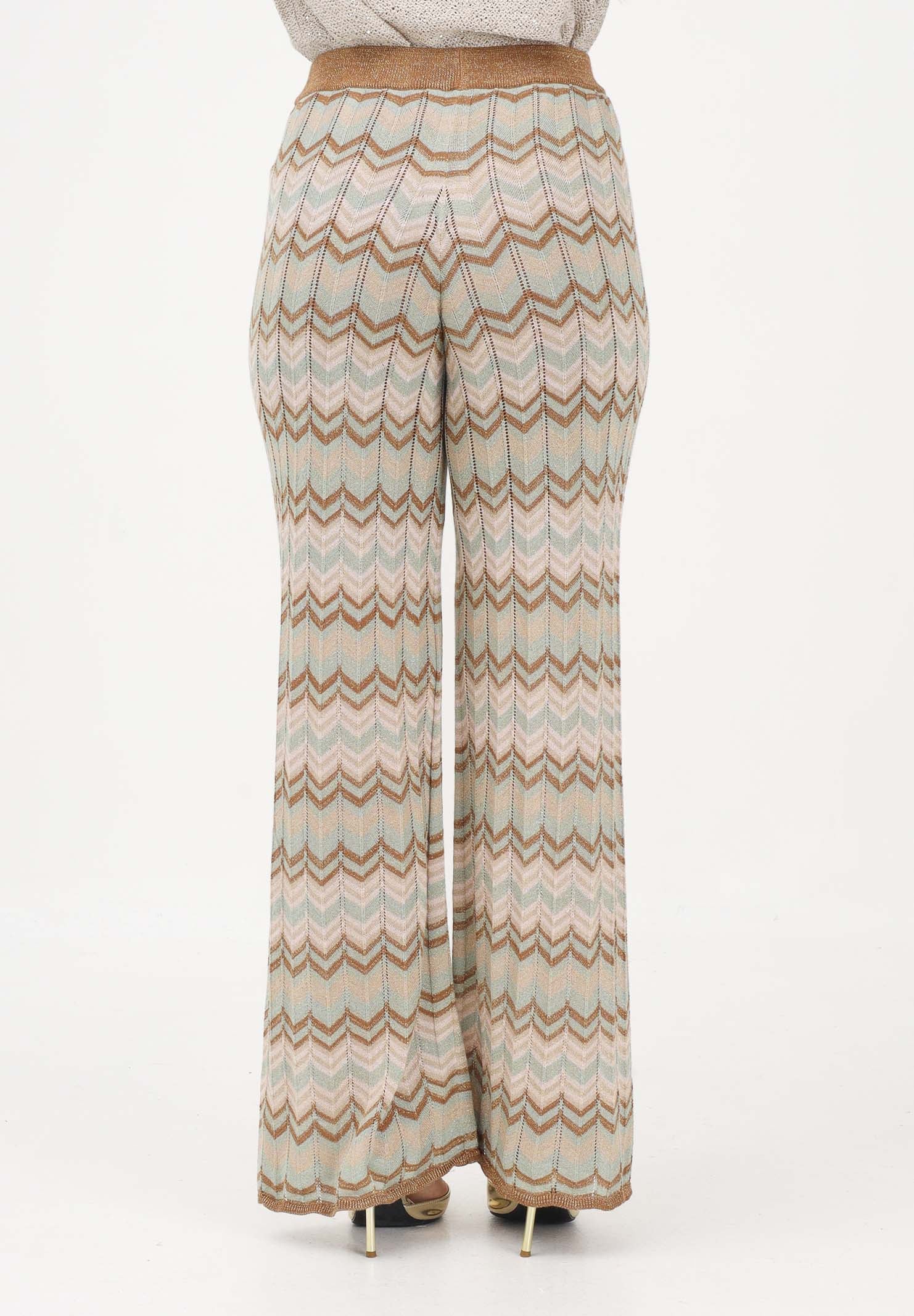 ONLY Pantalone multicolore da donna in maglia lurex con motivo chevron all-over 15369997 FOJA ONLY 