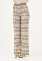 ONLY Pantalone multicolore da donna in maglia lurex con motivo chevron all-over 15369997 FOJA ONLY 