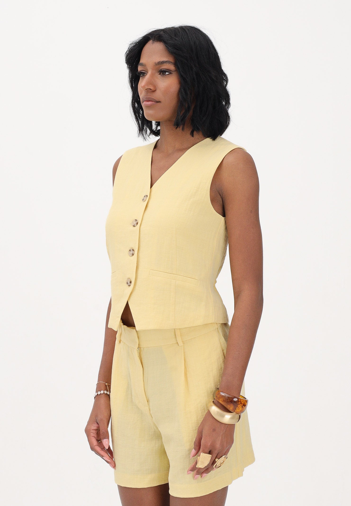 ONLY Gilet giallo da donna 15370277 SU ONLY 