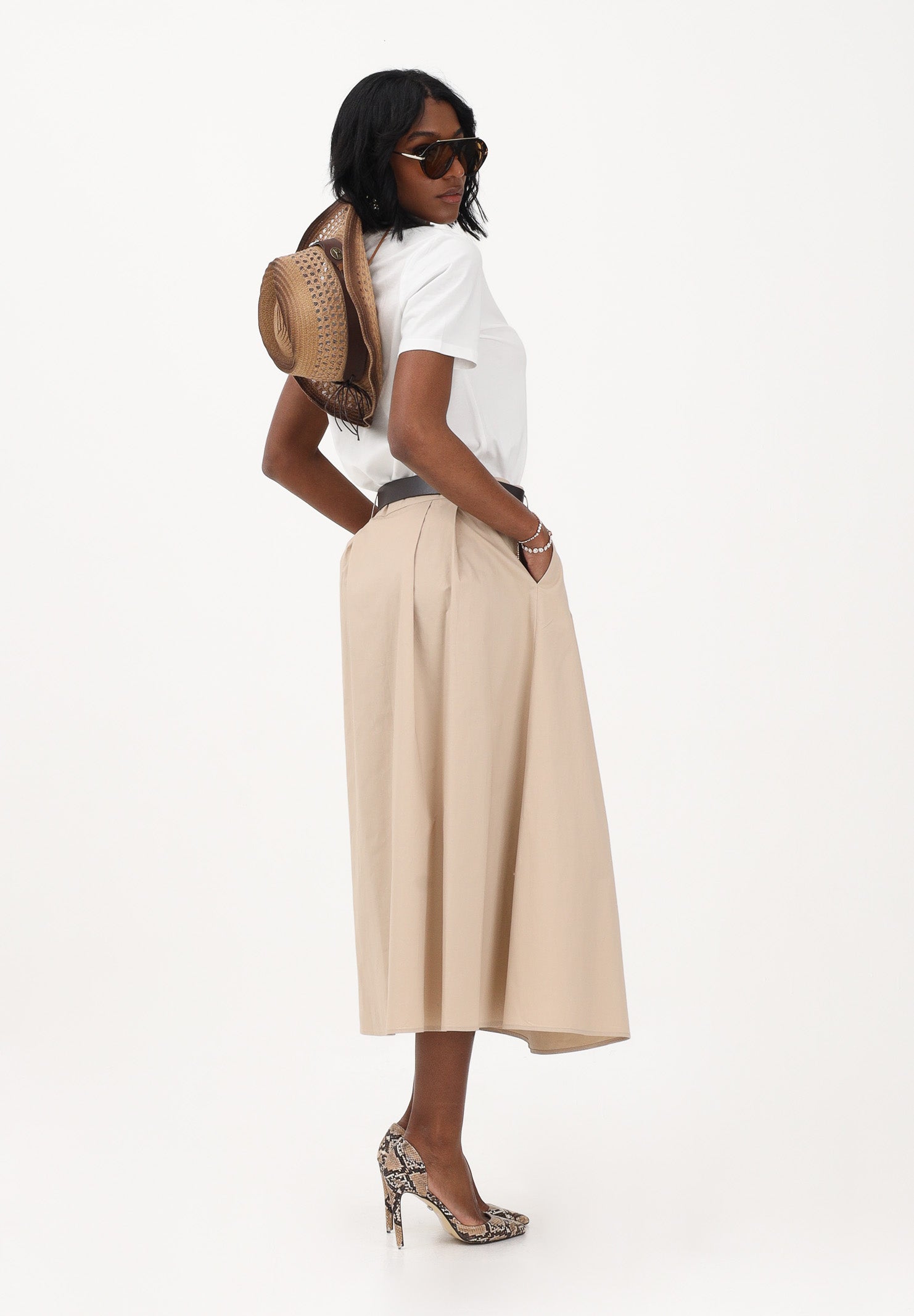 ONLY Gonna midi beige da donna 15370607 OXTA ONLY 