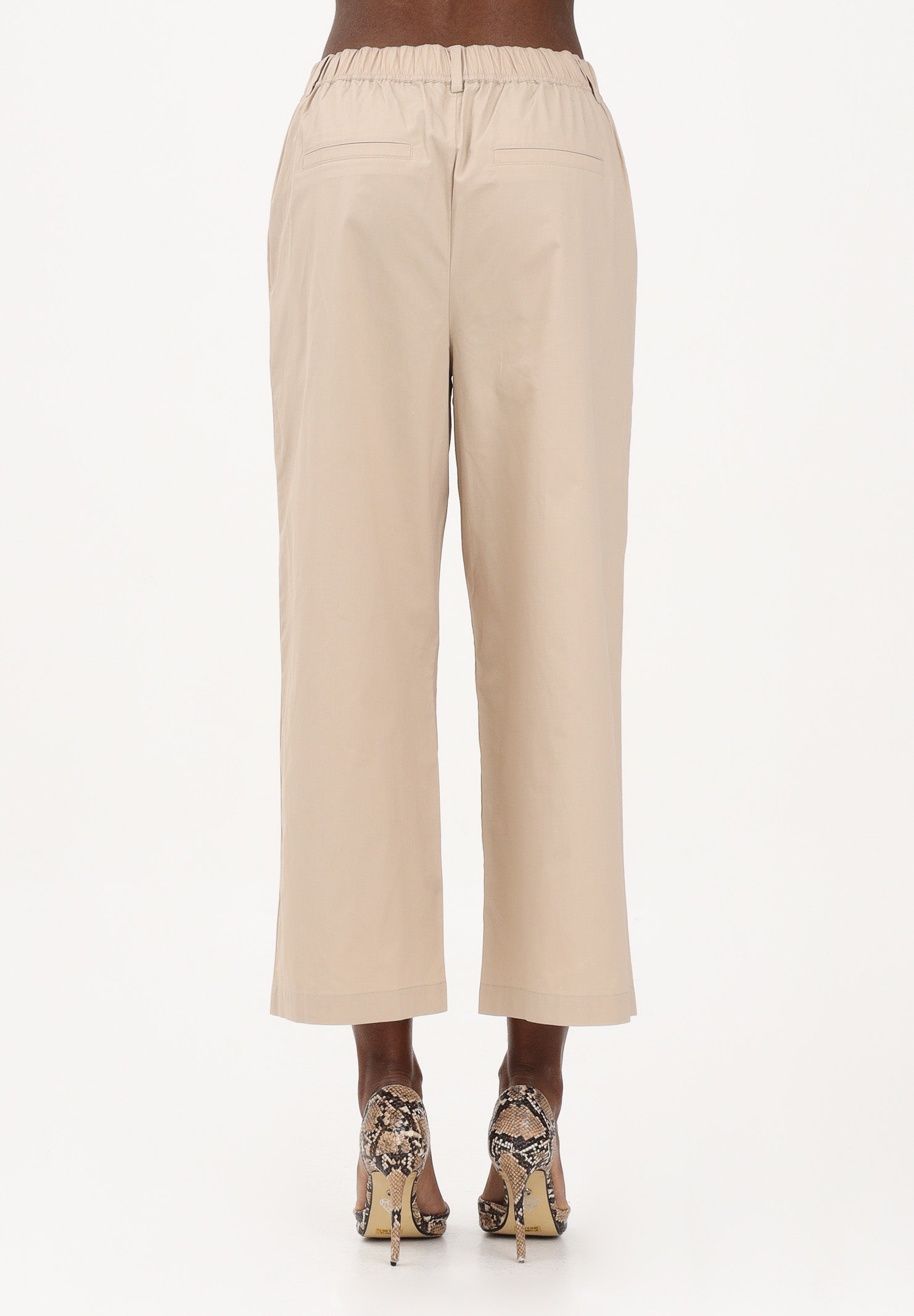 ONLY Pantalone cropped beige da donna 15370610 OXTA ONLY 