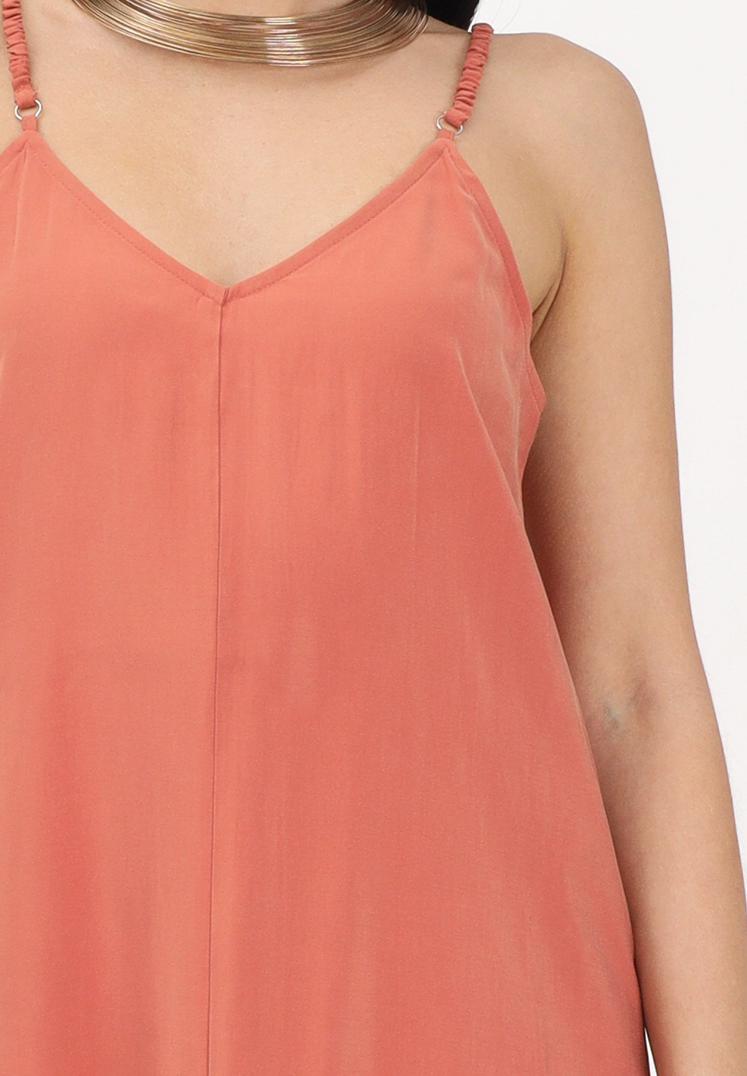 ONLY Abito lungo color salmone da donna 15371094 AR ONLY 