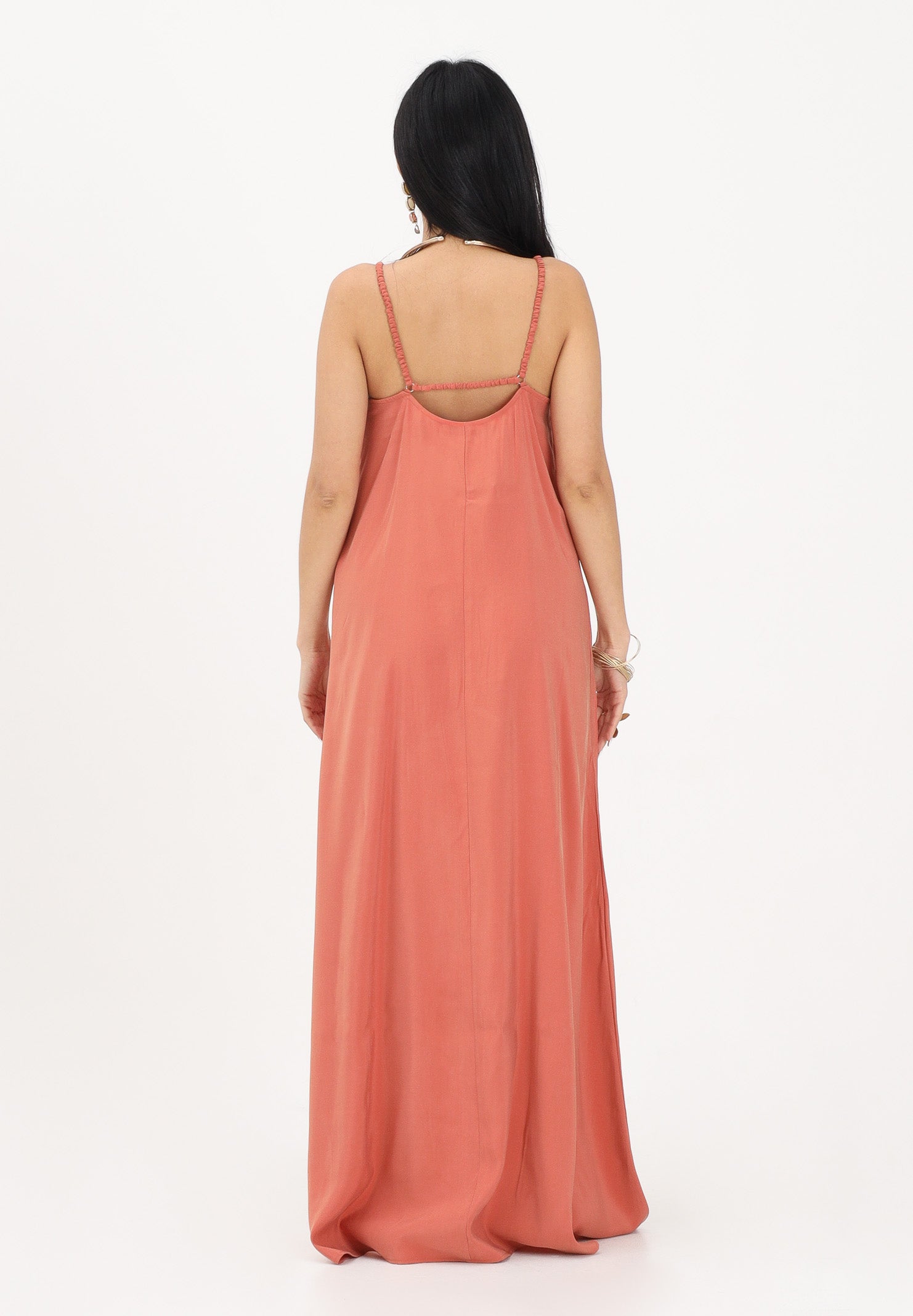 ONLY Abito lungo color salmone da donna 15371094 AR ONLY 