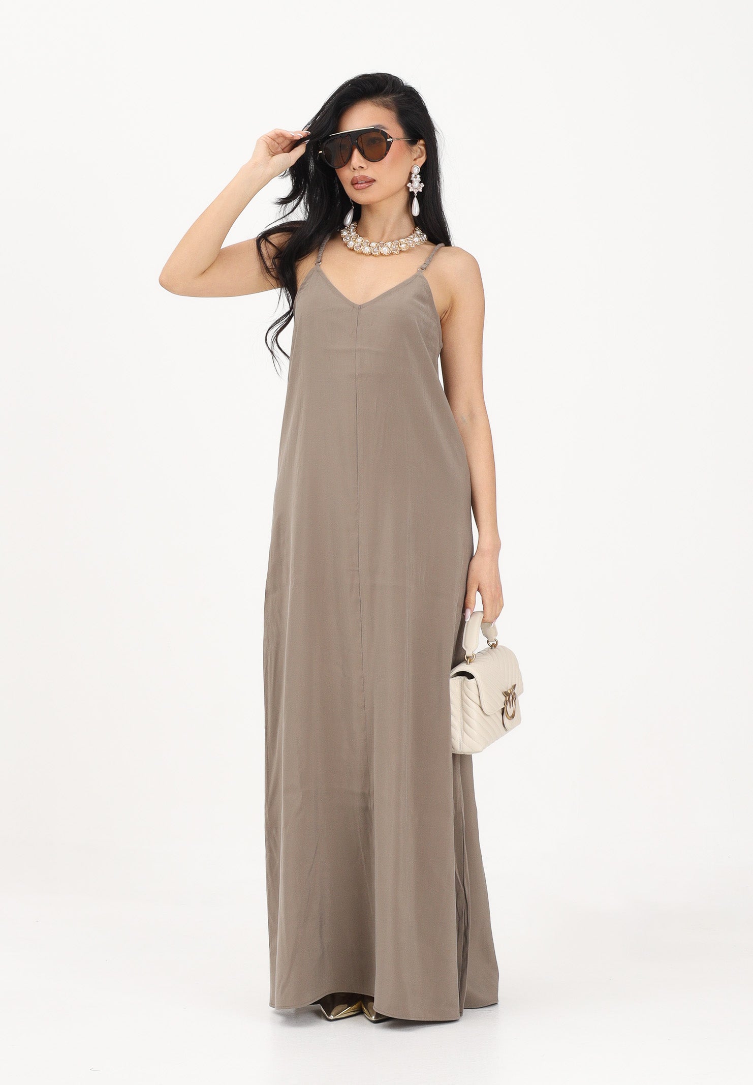 ONLY Abito lungo fango da donna 15371094 WA ONLY 