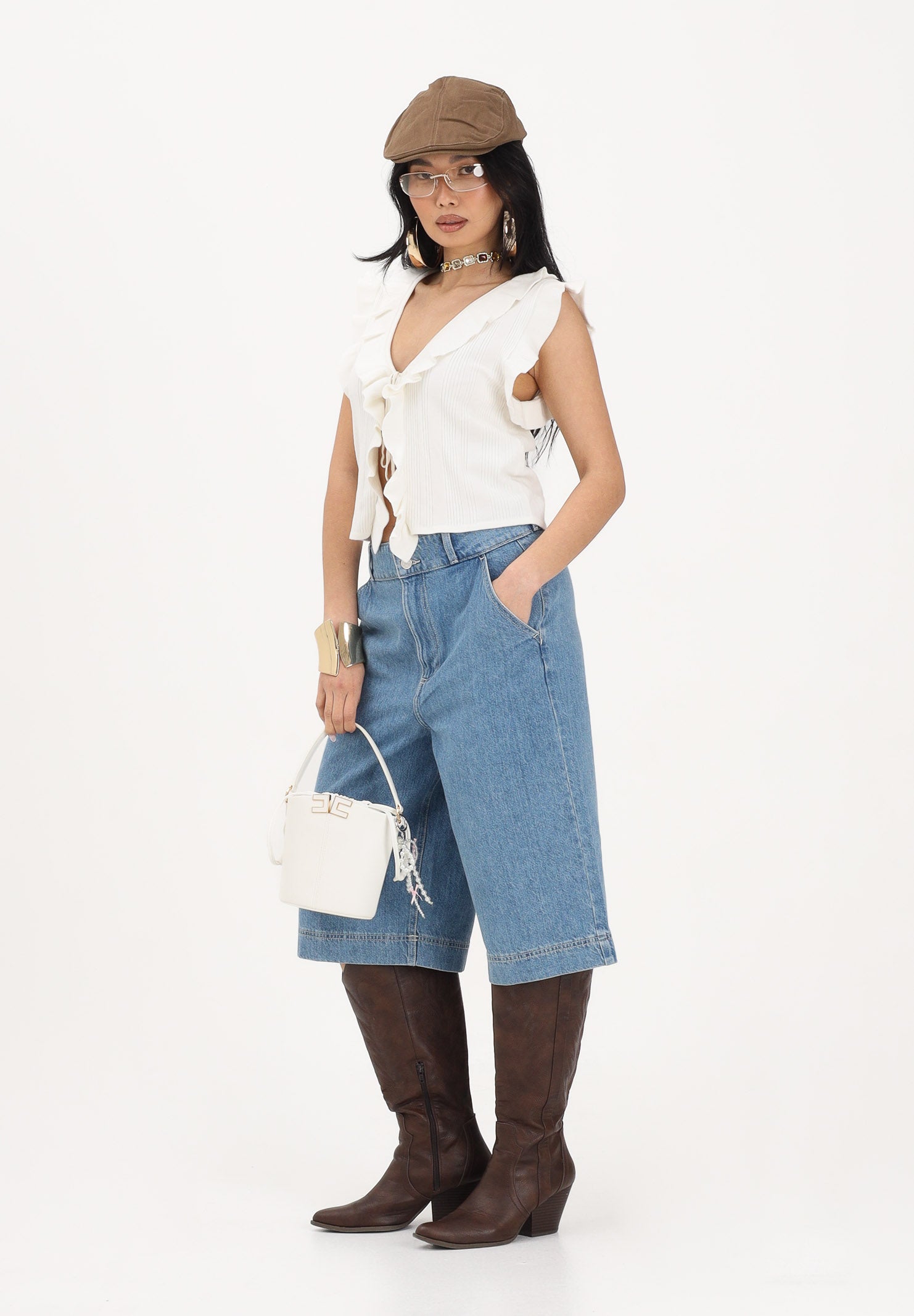 ONLY Bermuda in denim medio da donna 15371313 MEBL ONLY 