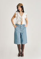 ONLY Bermuda in denim medio da donna 15371313 MEBL ONLY 