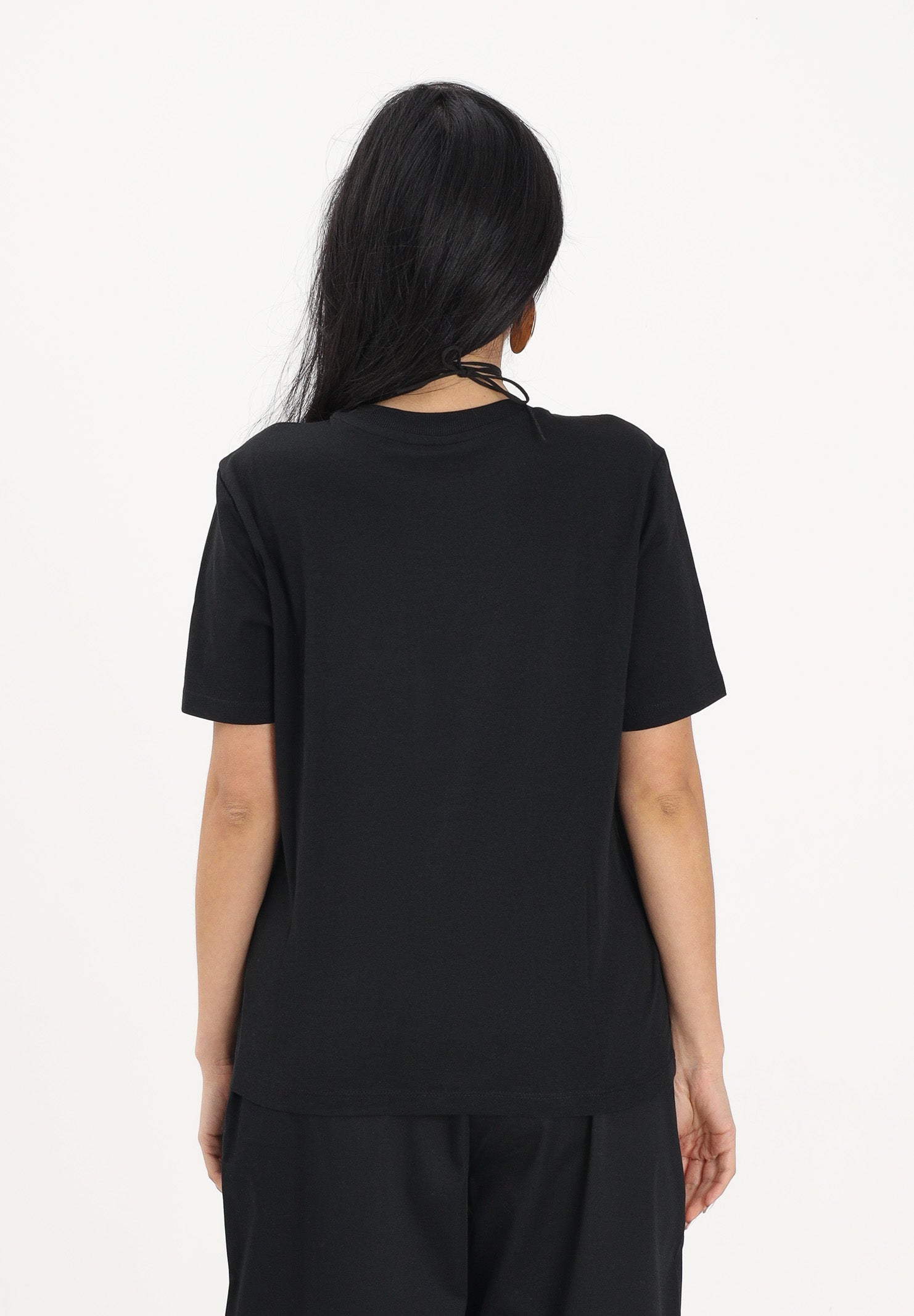 ONLY T-shirt a manica corta nera da donna con taschino decorato 15371980 BLPO ONLY 