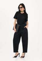 ONLY T-shirt a manica corta nera da donna con taschino decorato 15371980 BLPO ONLY 