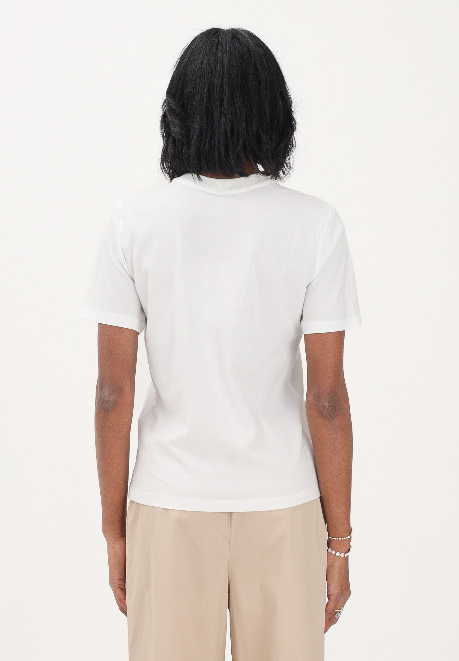 ONLY T-shirt a manica corta bianca da donna con taschino decorato 15371980 CLDEPO ONLY 