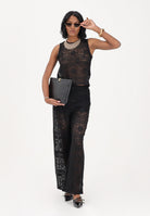 ONLY Pantalone nero da donna realizzato in raffinato tessuto pizzo lavorato 15372107 BL ONLY 