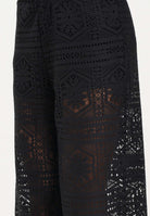 ONLY Pantalone nero da donna realizzato in raffinato tessuto pizzo lavorato 15372107 BL ONLY 