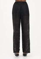 ONLY Pantalone nero da donna realizzato in raffinato tessuto pizzo lavorato 15372107 BL ONLY 