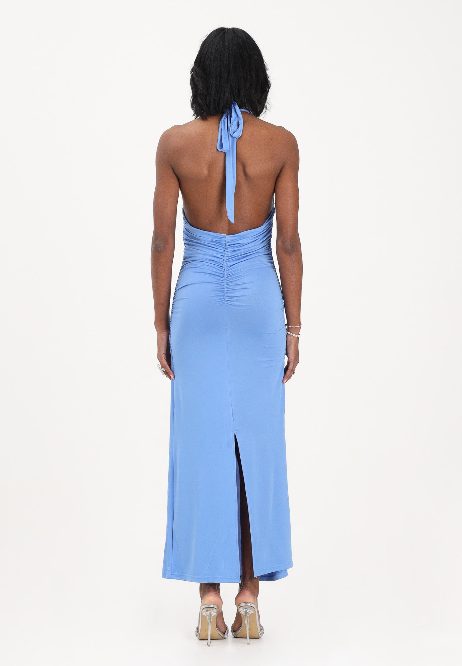 ONLY Abito midi azzurro da donna in tessuto stretch 15372734 UL ONLY 