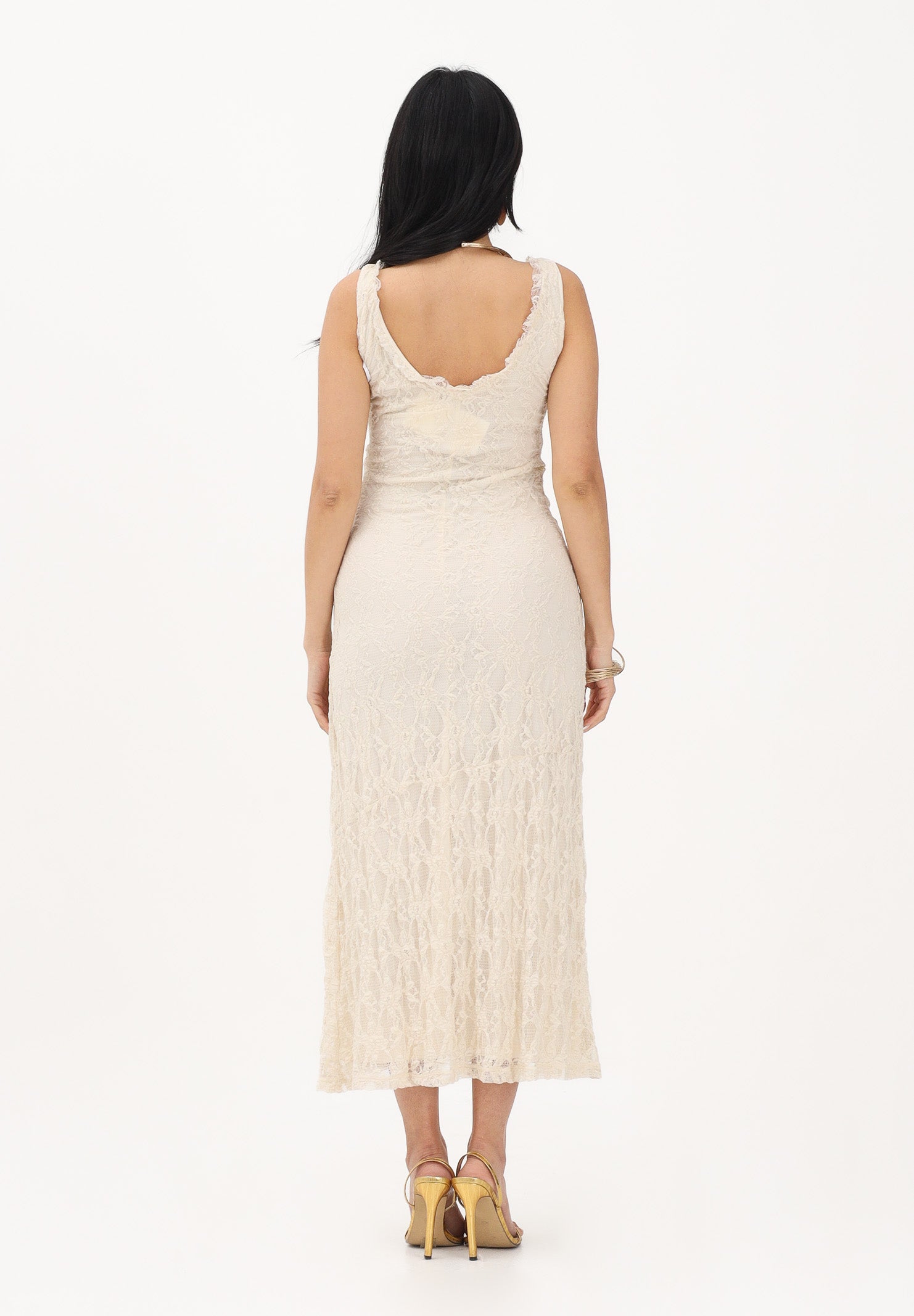 ONLY Abito lungo panna da donna 15372795 BI ONLY 