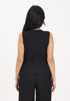 ONLY Canotta nera da donna in tessuto leggermente goffrato 15374601 BL ONLY 