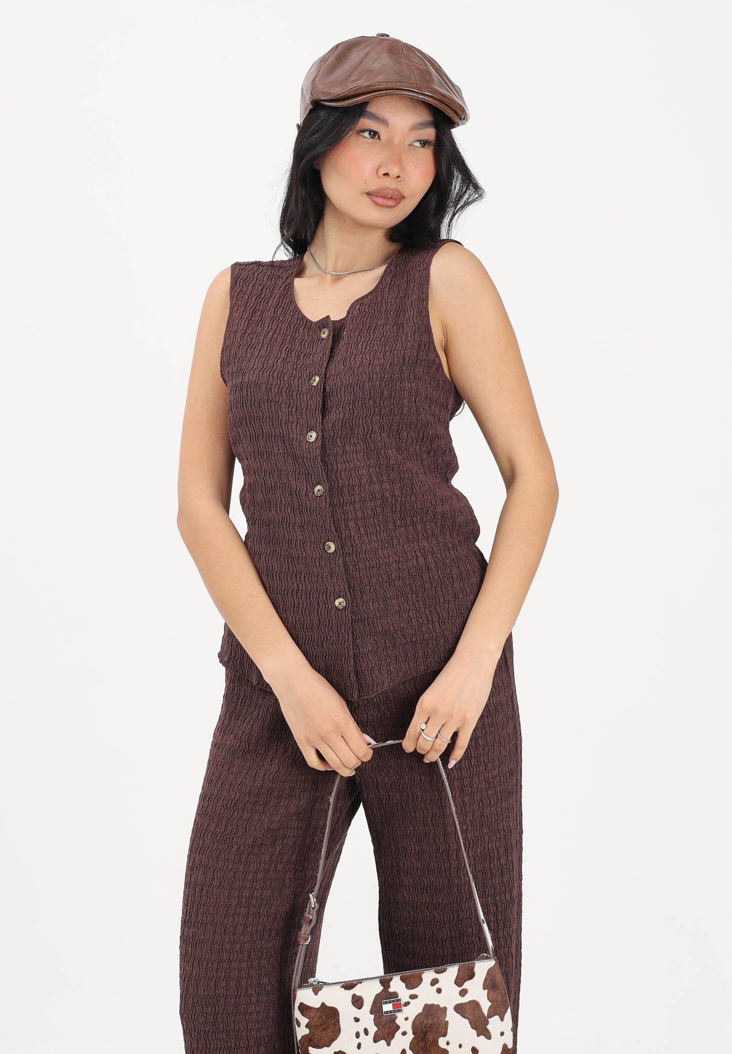 ONLY Canotta marrone da donna 15374601 DEMA ONLY 