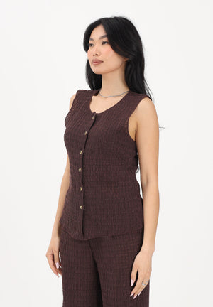 ONLY Canotta marrone da donna 15374601 DEMA ONLY 