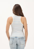 ONLY Canotta a righe panna e azzurra da donna con ricamo 15375771 BRWI ONLY 