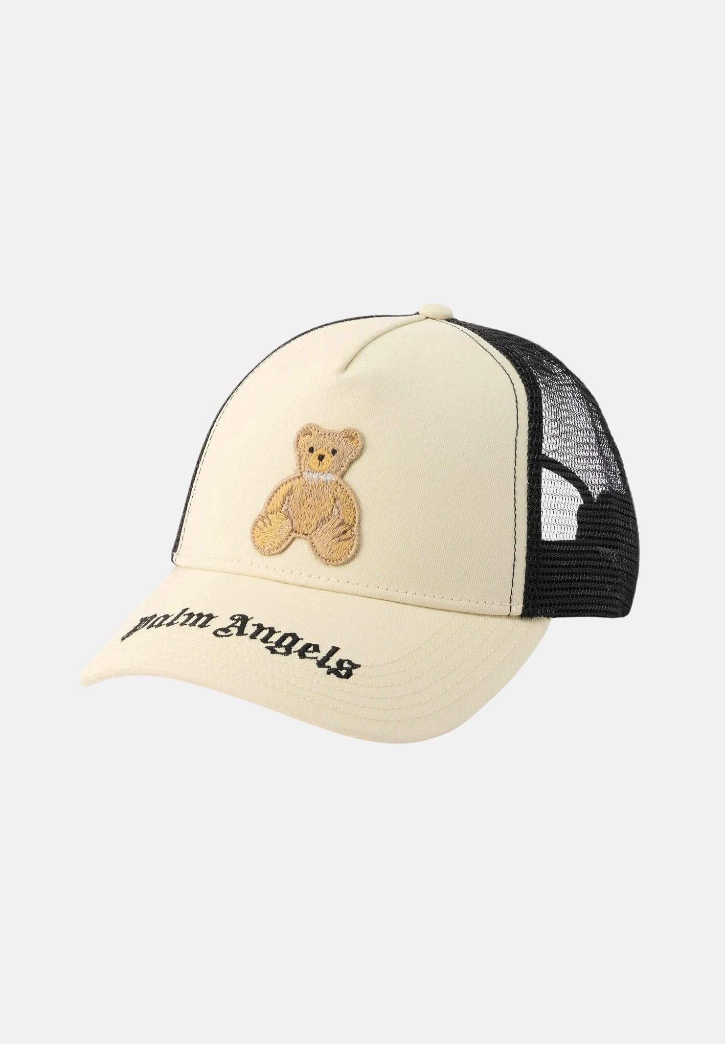 PALM ANGELS Cappello con visiera panna e nero per uomo e donna con Teddy e logo BK00CMZ0842 2 PALM ANGELS 