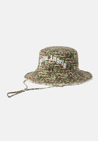 PALM ANGELS Bucket camouflage per uomo e donna con logo FH00COZ0984 BRWH PALM ANGELS 