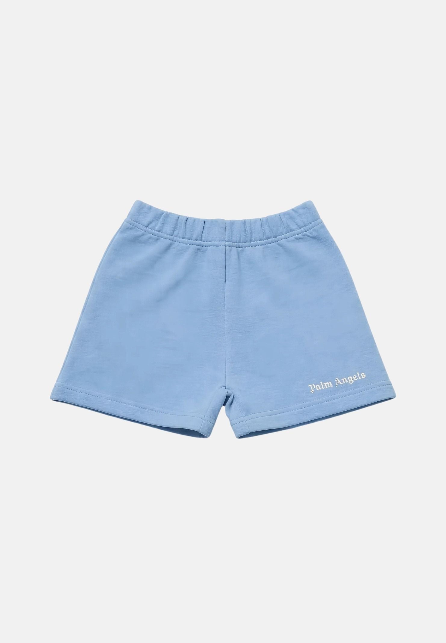 PALM ANGELS Shorts azzurro da neonato con logo PB6X003S26FLE001 050 PALM ANGELS 