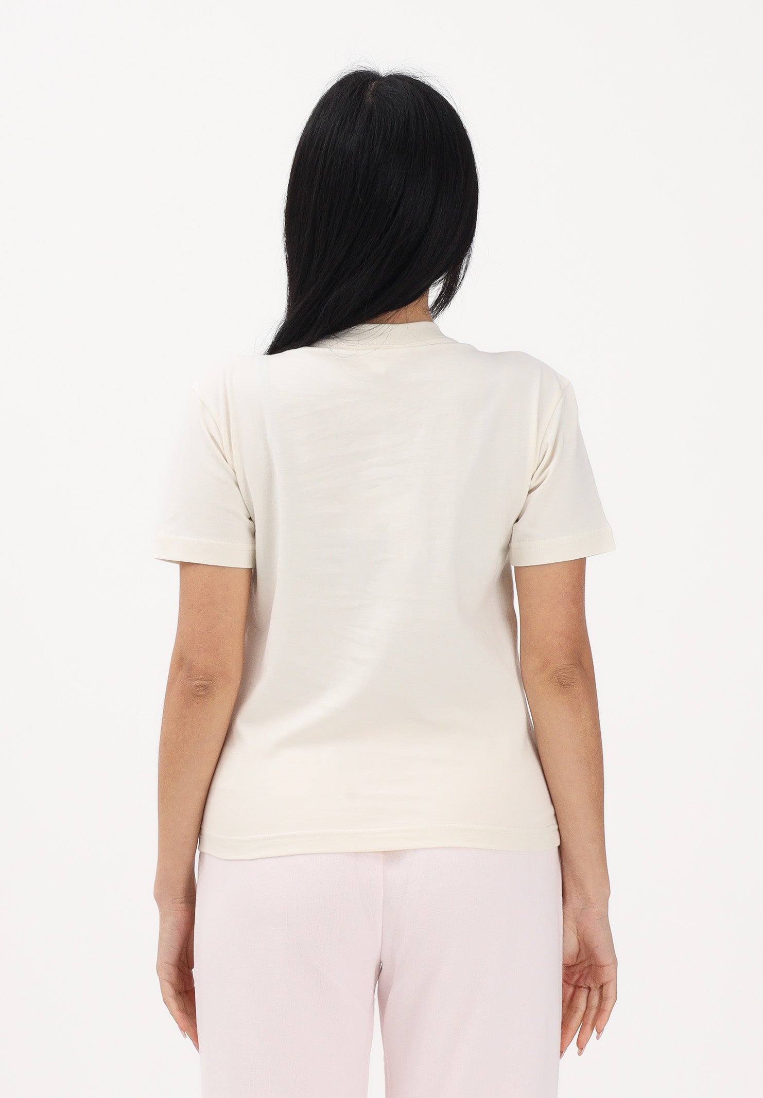 PALM ANGELS T-shirt a manica corta panna per donna, ragazzi e bambini con stampa PBAA003S26JER001 002 PALM ANGELS 