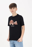 PALM ANGELS T-shirt a manica corta nera per donna, ragazzi e bambini con stampa PBAA003S26JER001 110 PALM ANGELS 