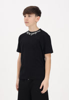 PALM ANGELS T-shirt a manica corta nera per donna, ragazzi e bambini con logo PBAA003S26JER004 110 PALM ANGELS 