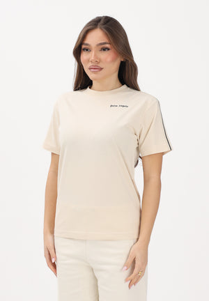 PALM ANGELS T-shirt a manica corta panna per donna, ragazzi e bambini con logo PBAA011S26JER001 092 PALM ANGELS 